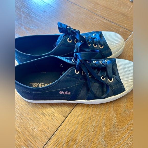 Gola Coaster Satin Navy Sneakers - Picture 3 of 8